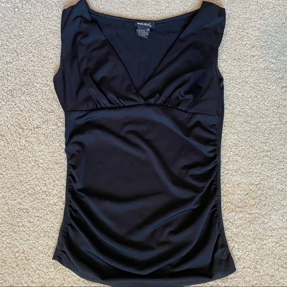 y2k wet seal ruched top